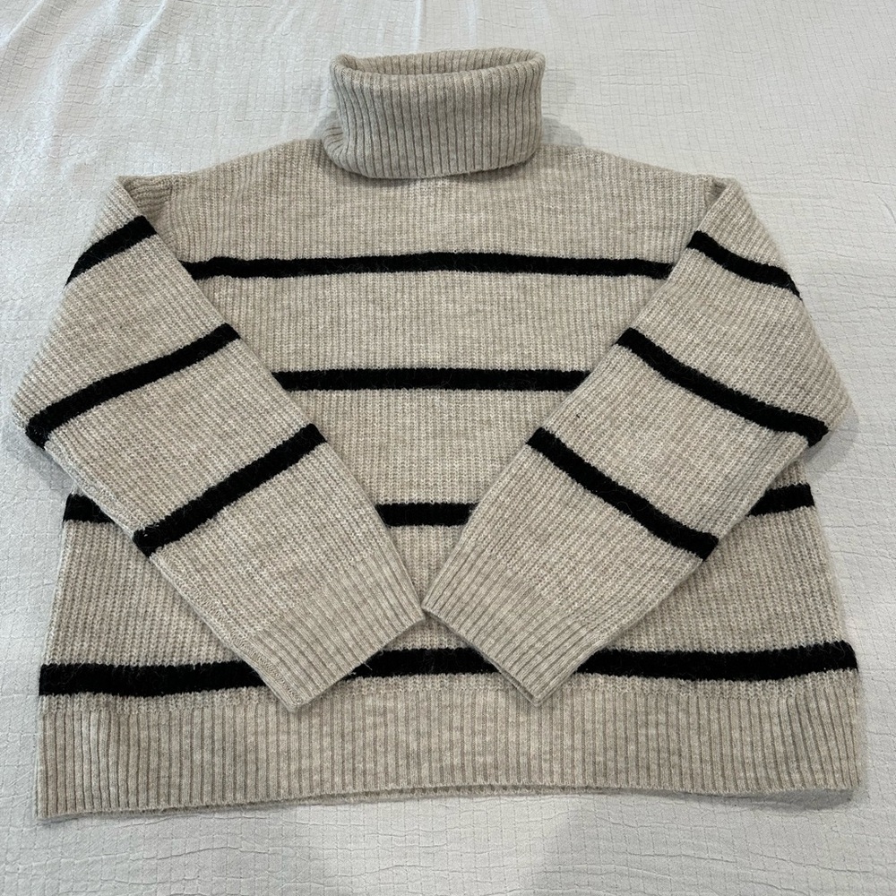 H&M Striped Turtleneck Sweater